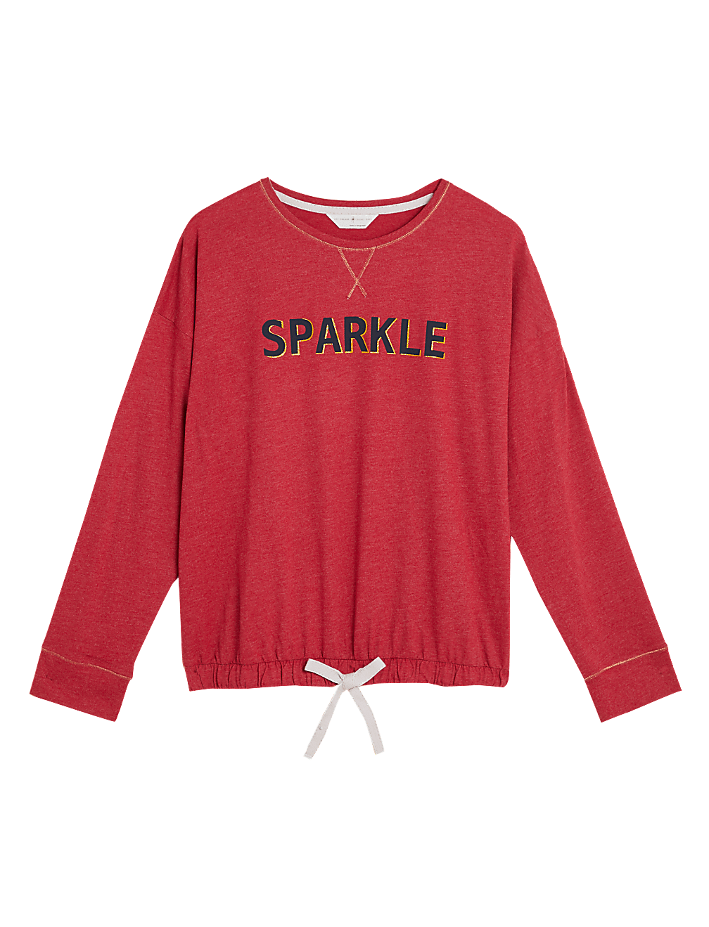 Cotton Sparkle Slogan Pyjama Top