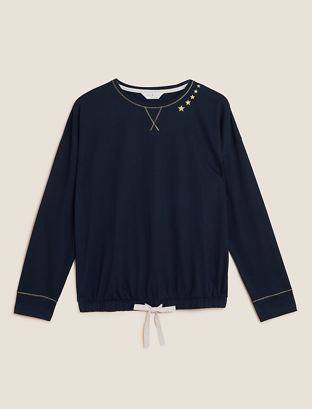 Cotton Star Embroidery Pyjama Top