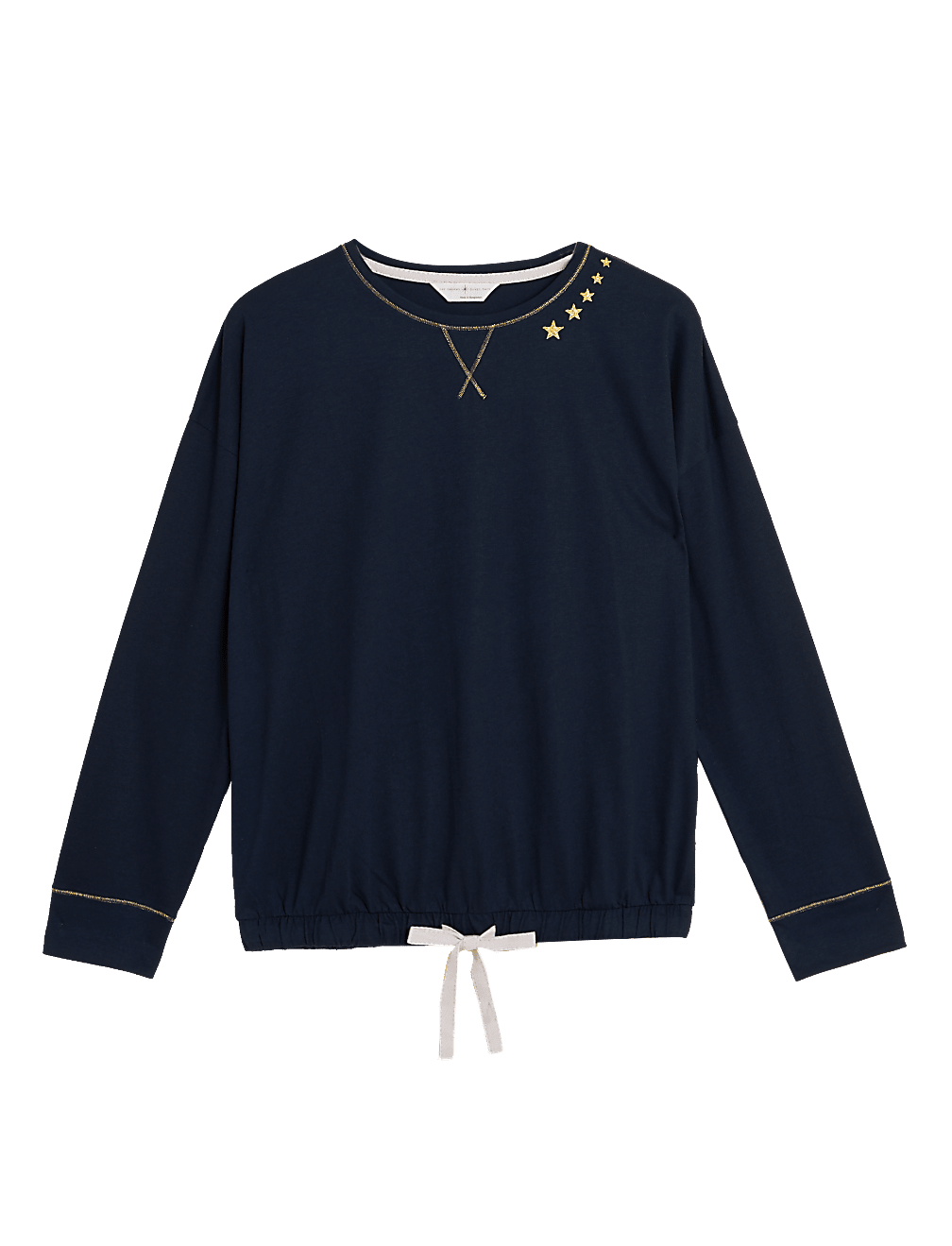 Cotton Star Embroidery Pyjama Top