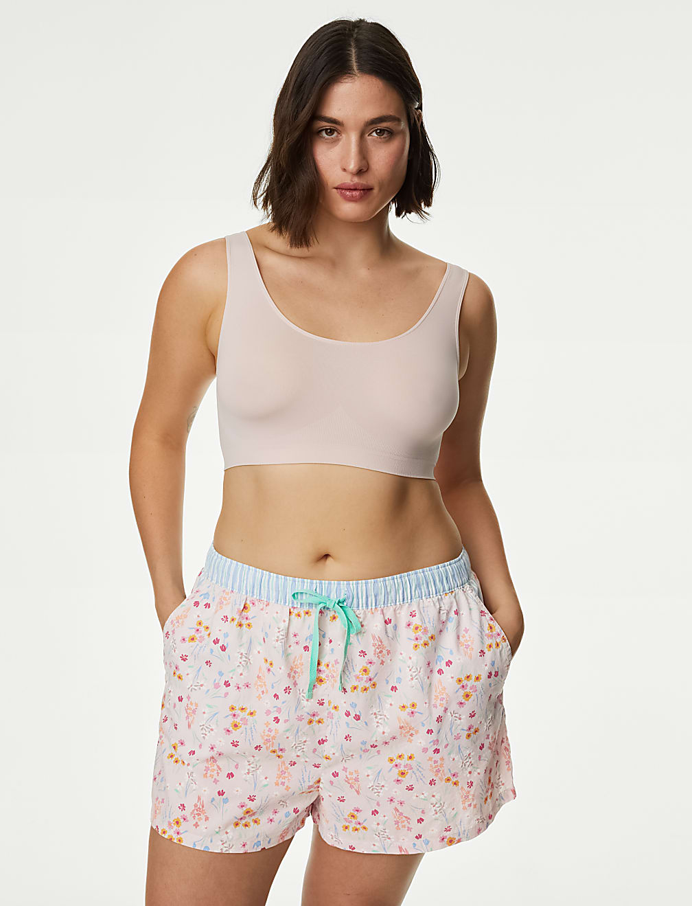 Pure Cotton Floral Pyjama Shorts