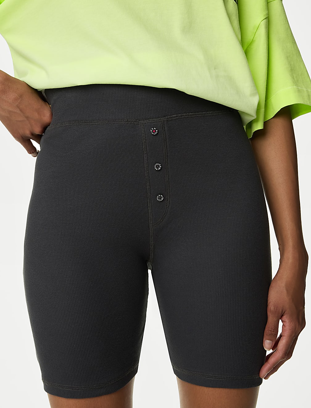 Cotton Rich Ribbed Shorts