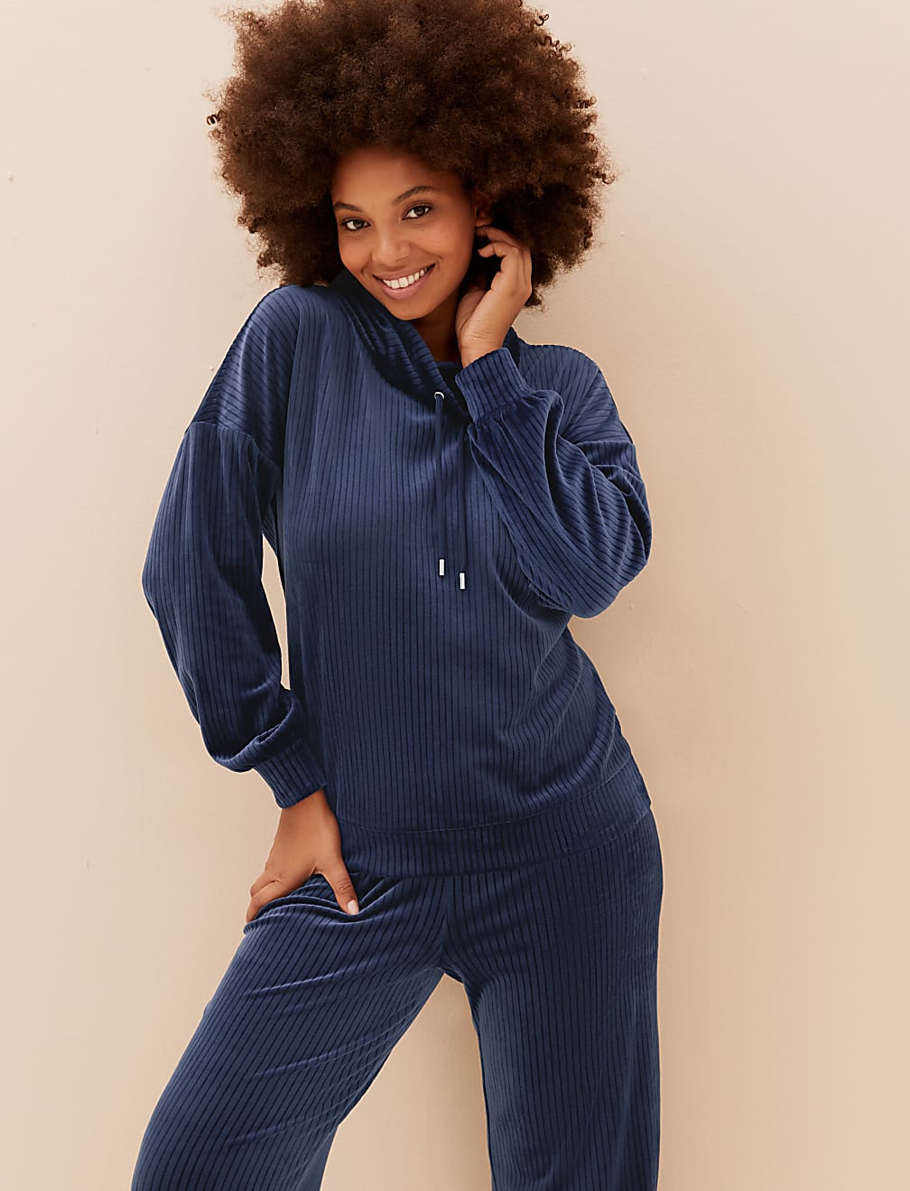 Velour Flexifit™ Ribbed Lounge Top