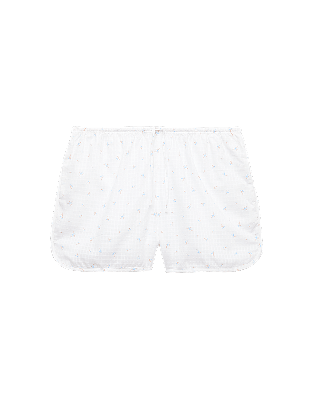 Pure Cotton Floral Grid Check Pyjama Shorts