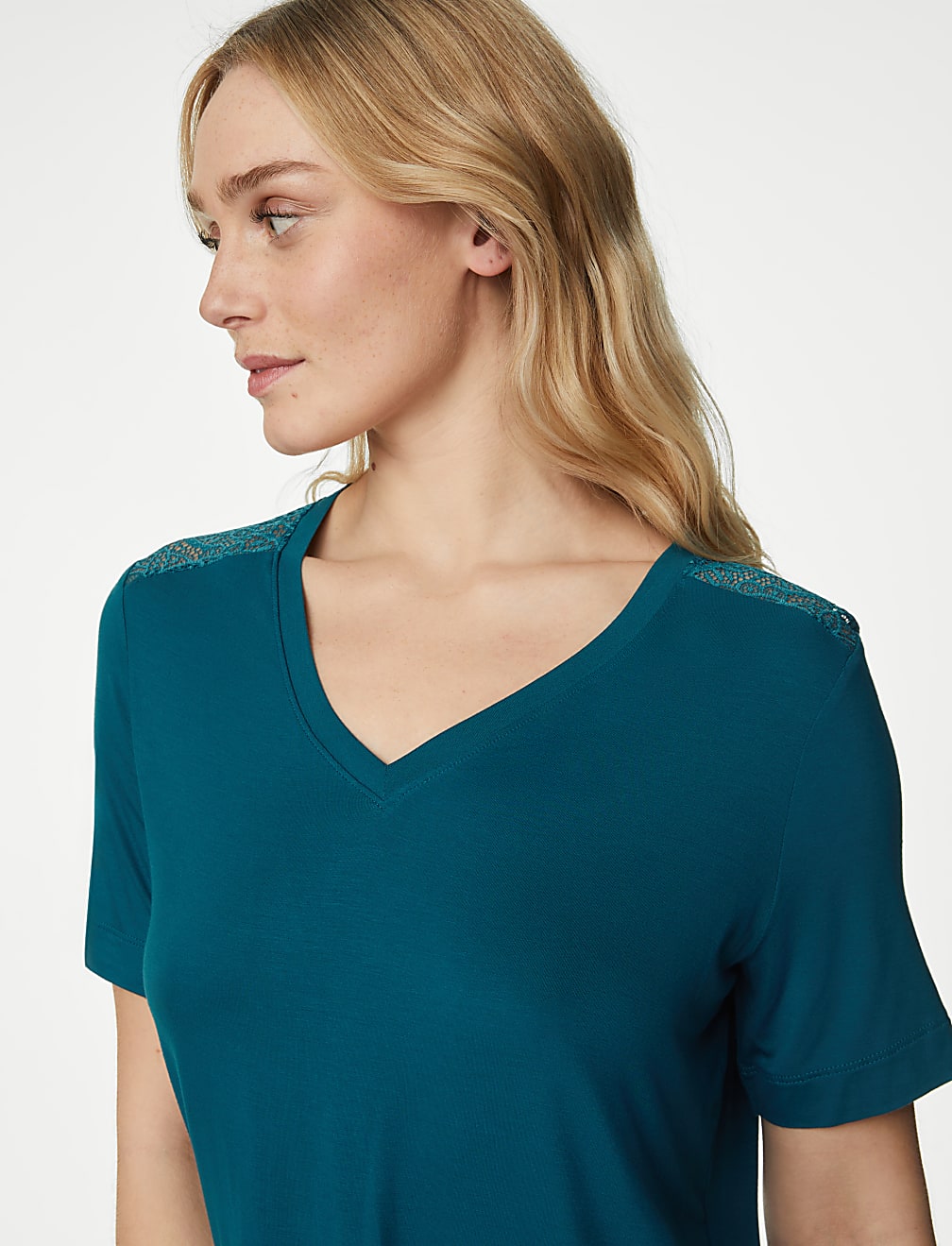 Body Soft™ Lace Detail Pyjama Top
