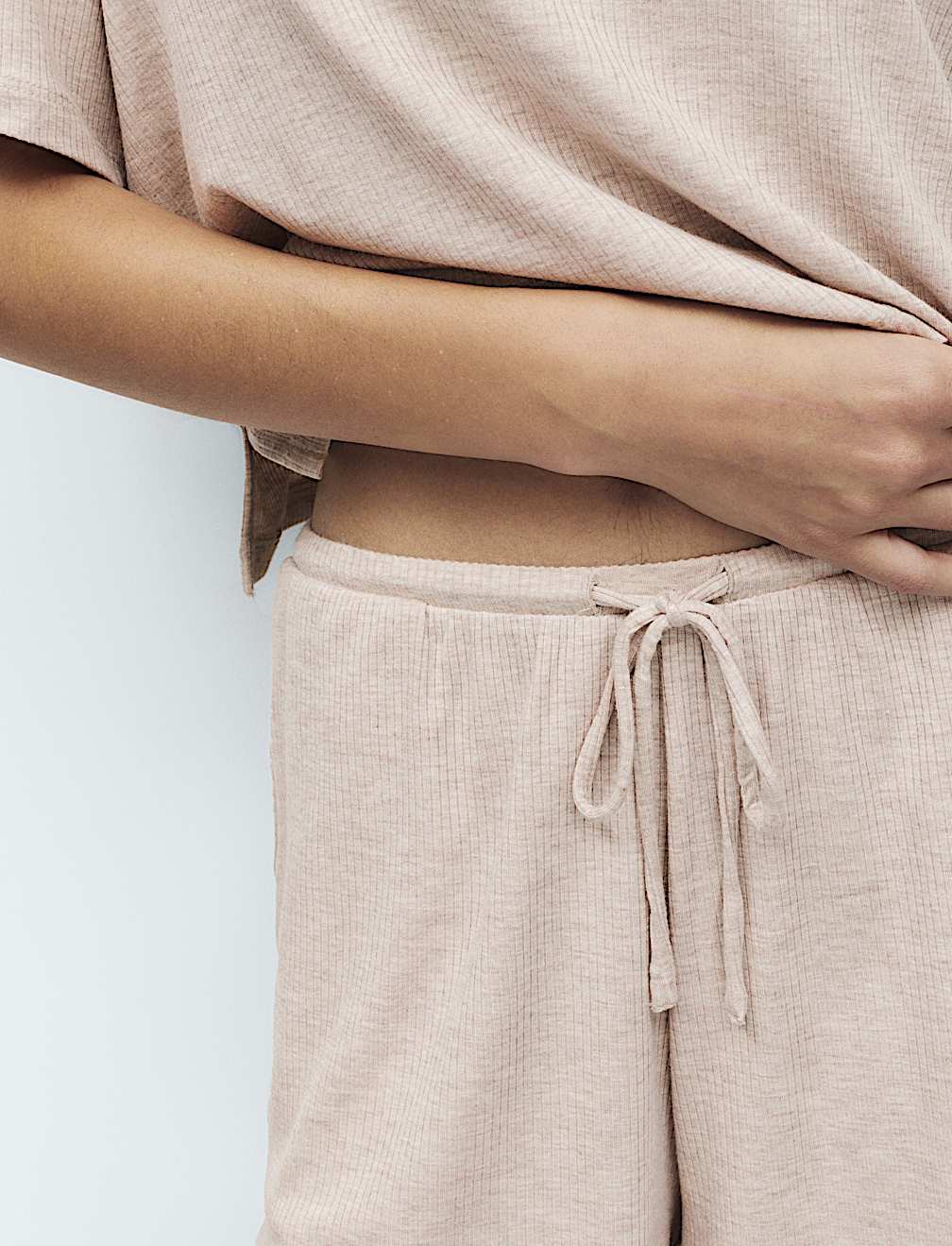 Modal Rich Ribbed Pyjama Shorts