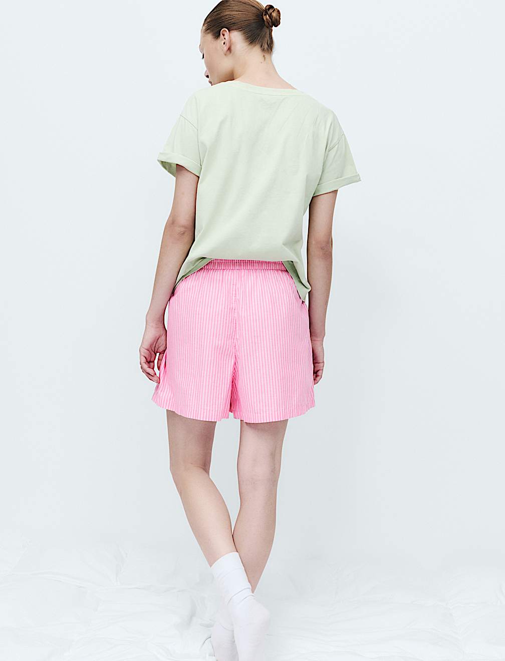 Pure Cotton Striped Pyjama Shorts