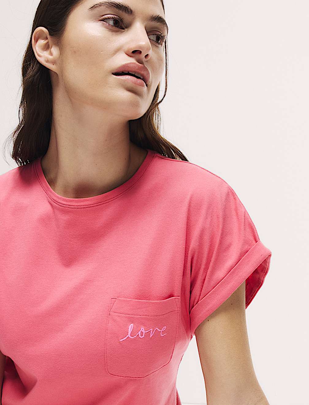 Pure Cotton Slogan Pyjama Top