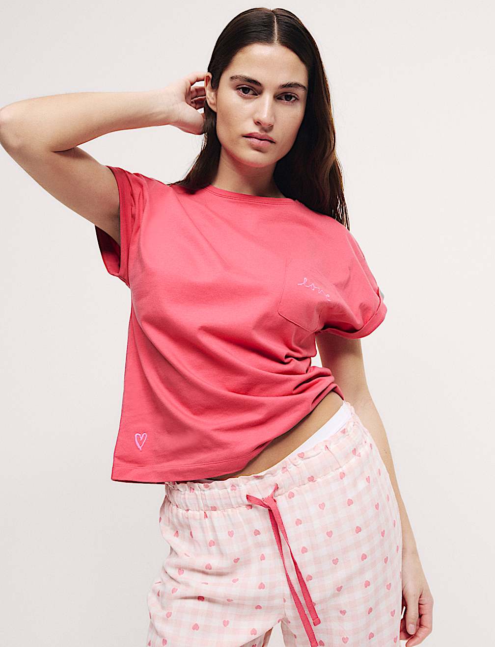 Pure Cotton Slogan Pyjama Top