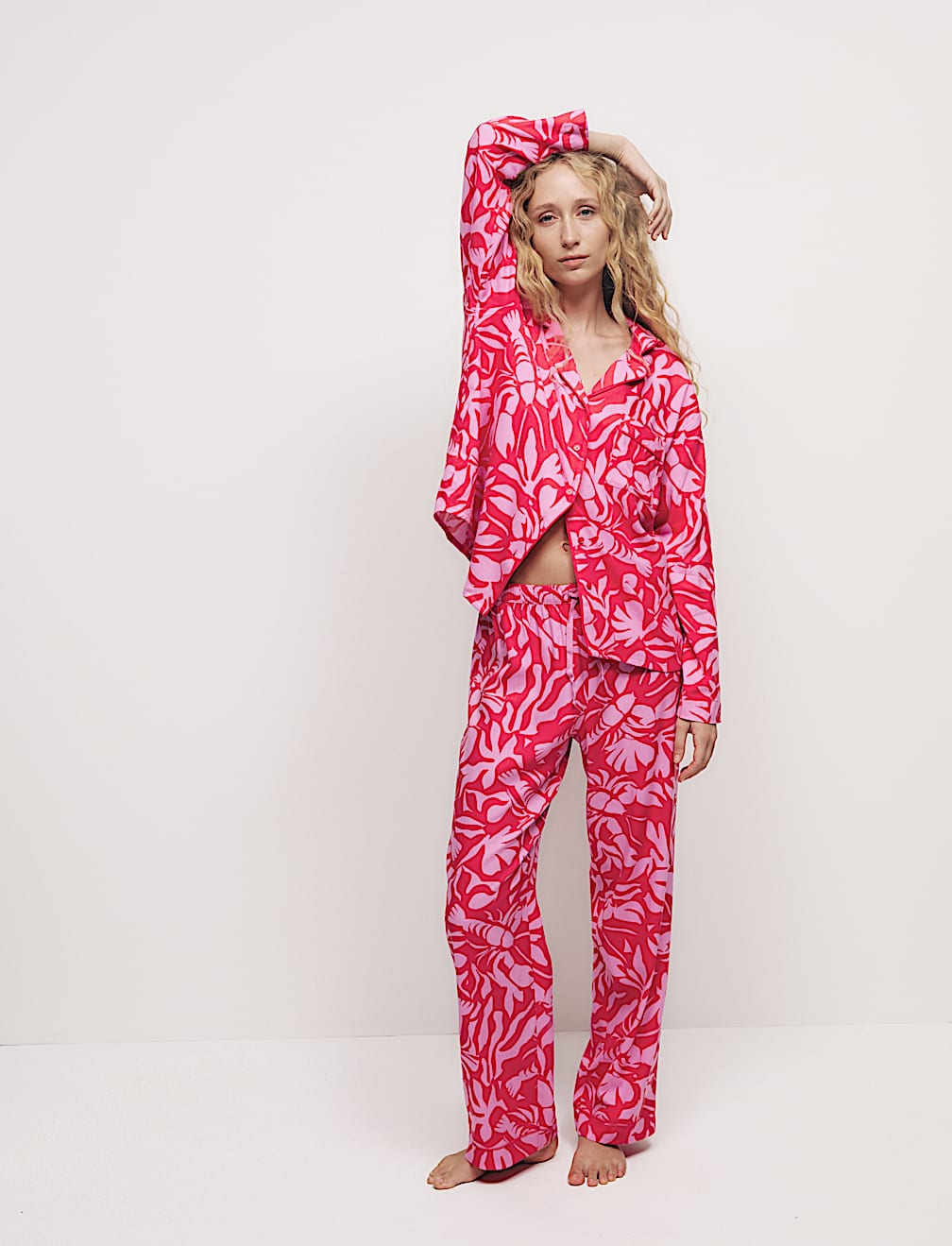Cotton Blend Lobster Print Pyjama Top