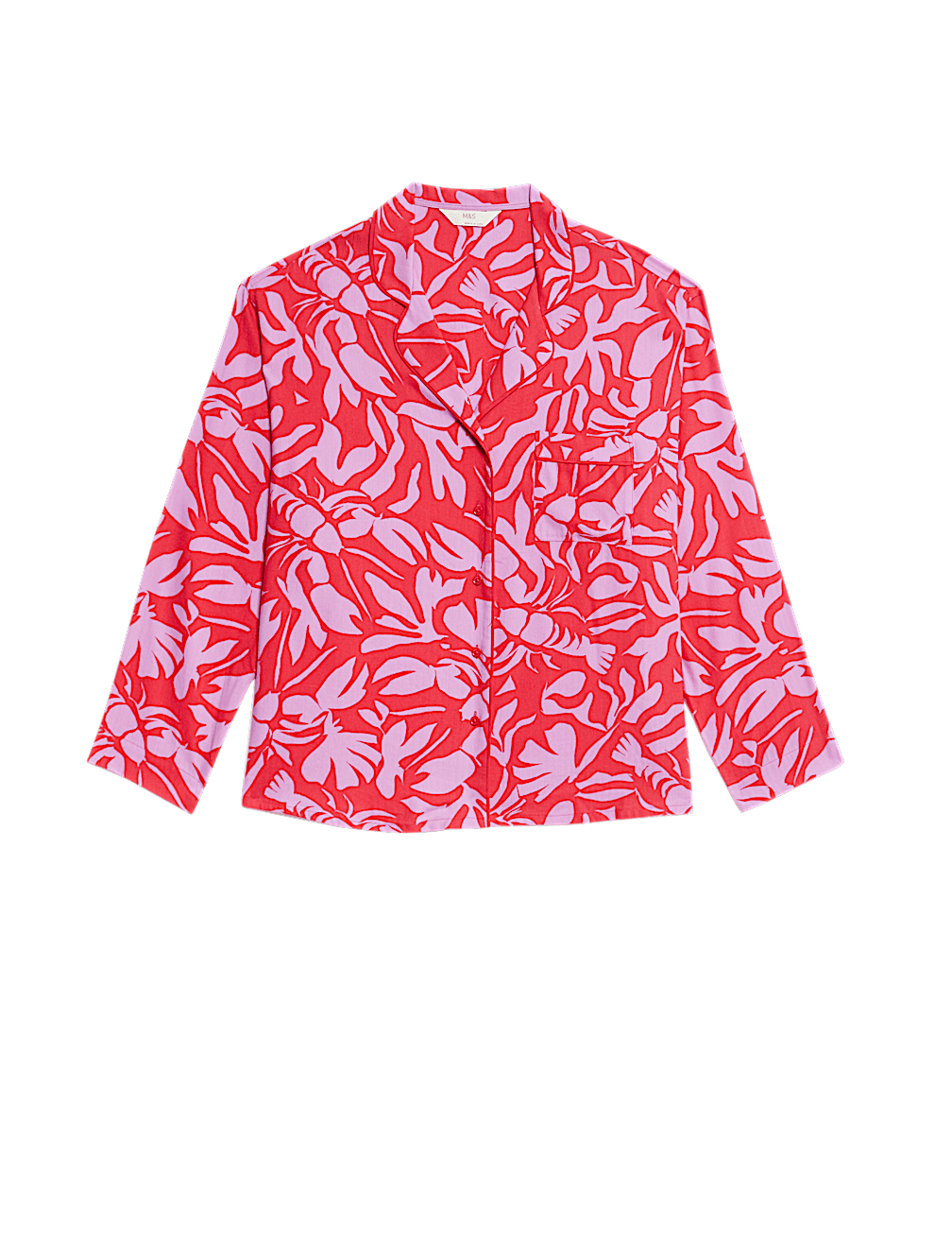 Cotton Blend Lobster Print Pyjama Top