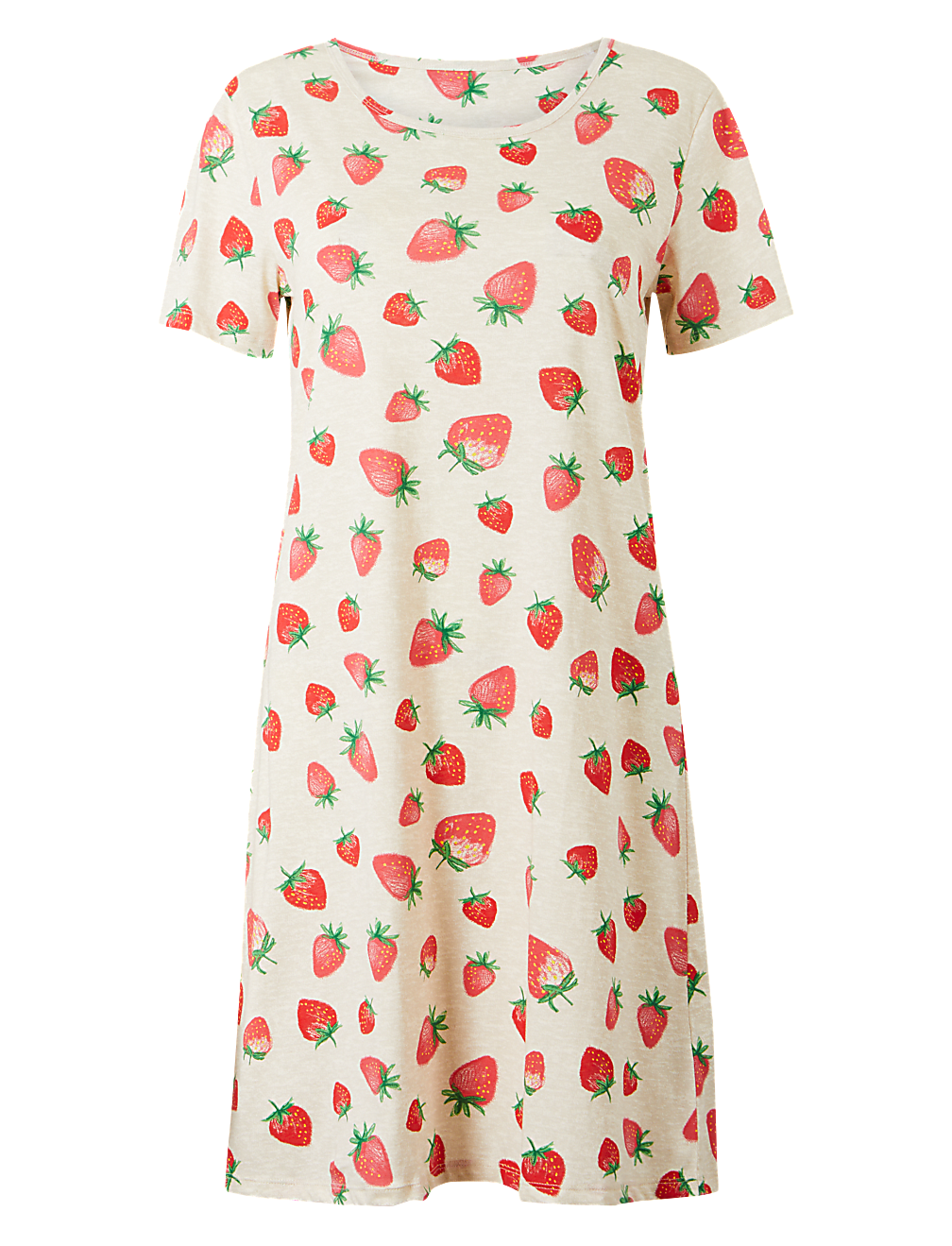 Pure Cotton Strawberry Short Nightdress