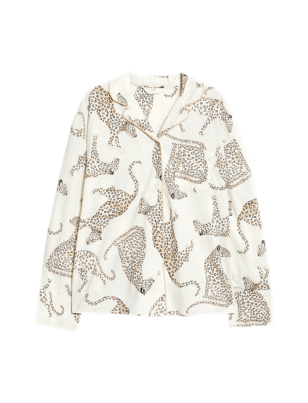 Pure Cotton Animal Print Pyjama Top