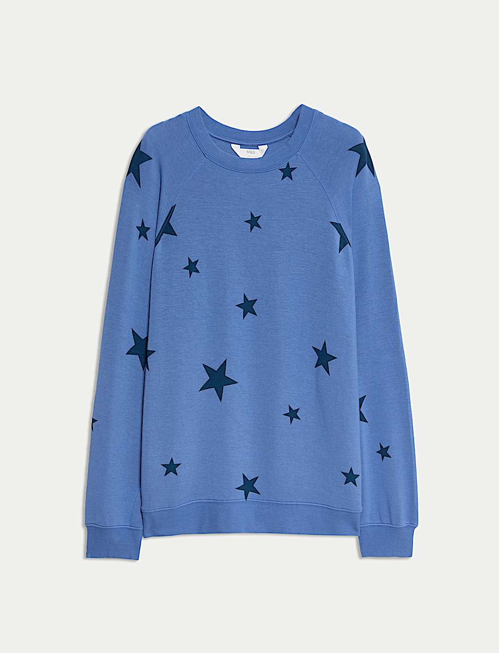 Star Print Crew Neck Long Sleeve Pyjama Top