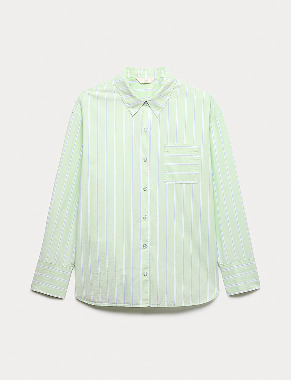 Pure Cotton Poplin Striped Pyjama Top