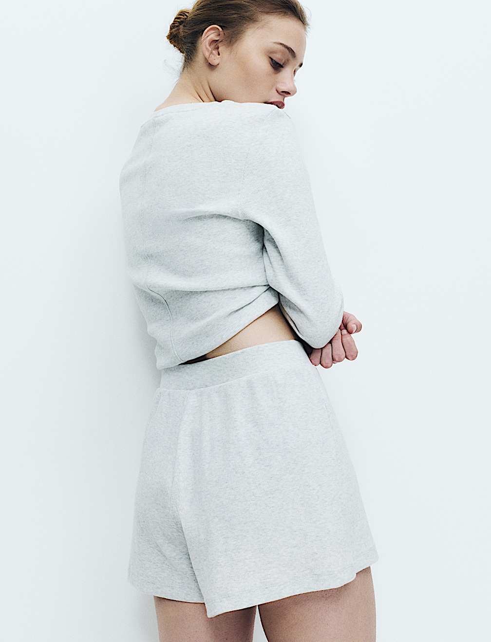 Cotton Rich Ribbed Button Down Pyjama Top