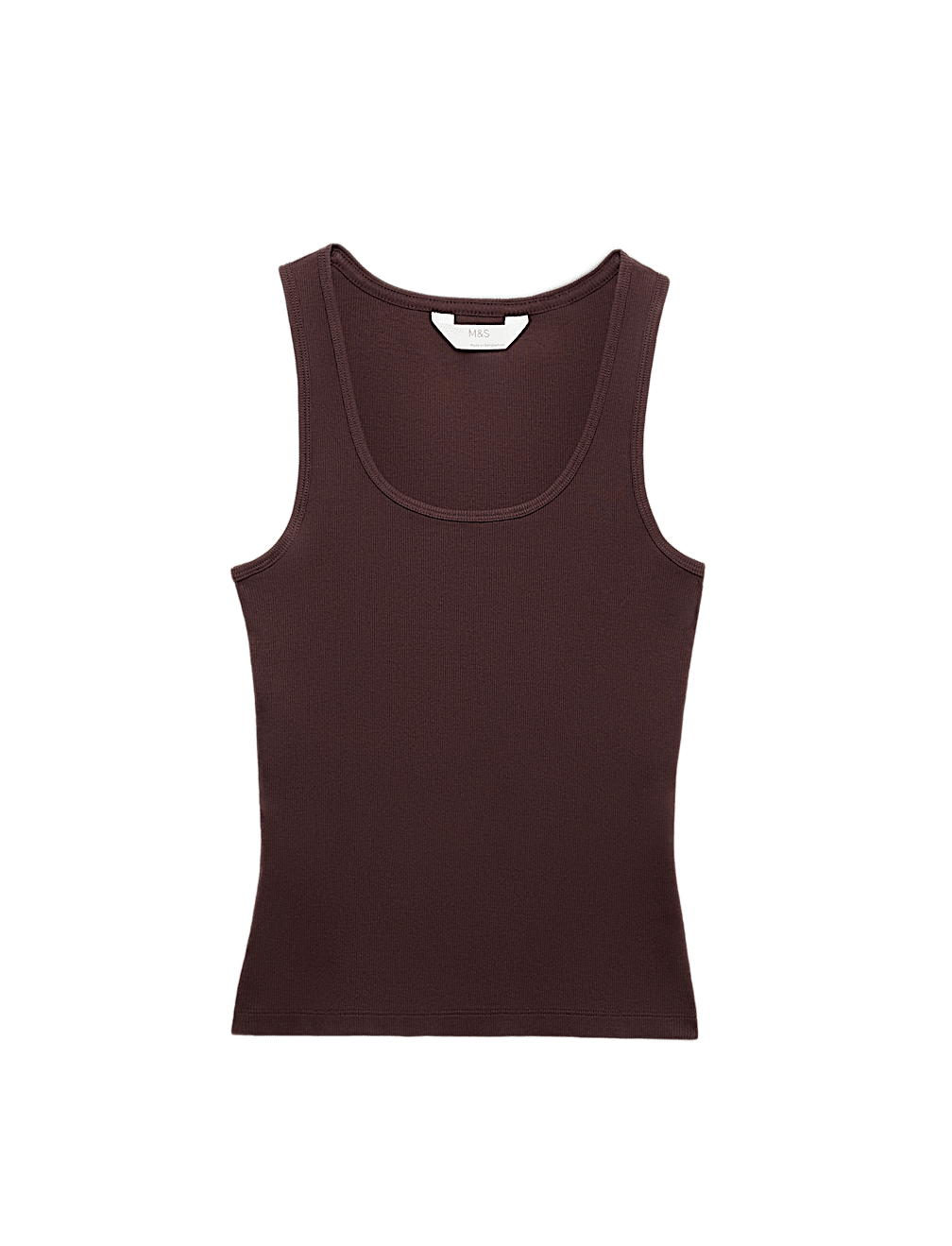 Cotton Rich Ribbed Pyjama Vest Top