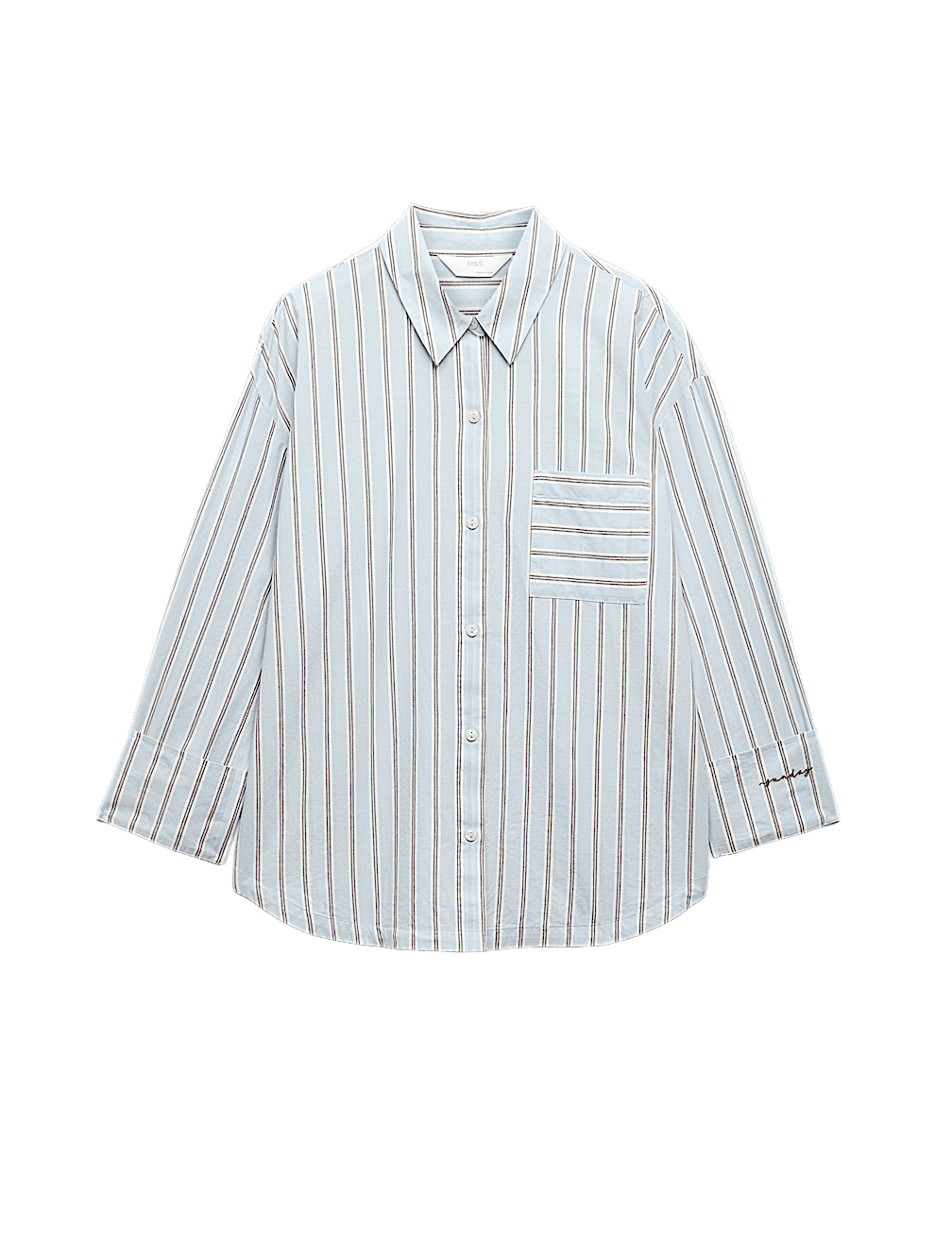 Pure Cotton Striped Pyjama Shirt