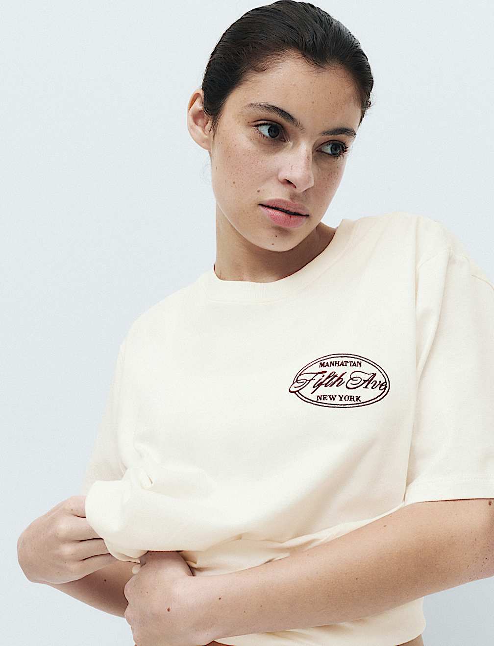 Pure Cotton Embroidered Slogan Pyjama Top