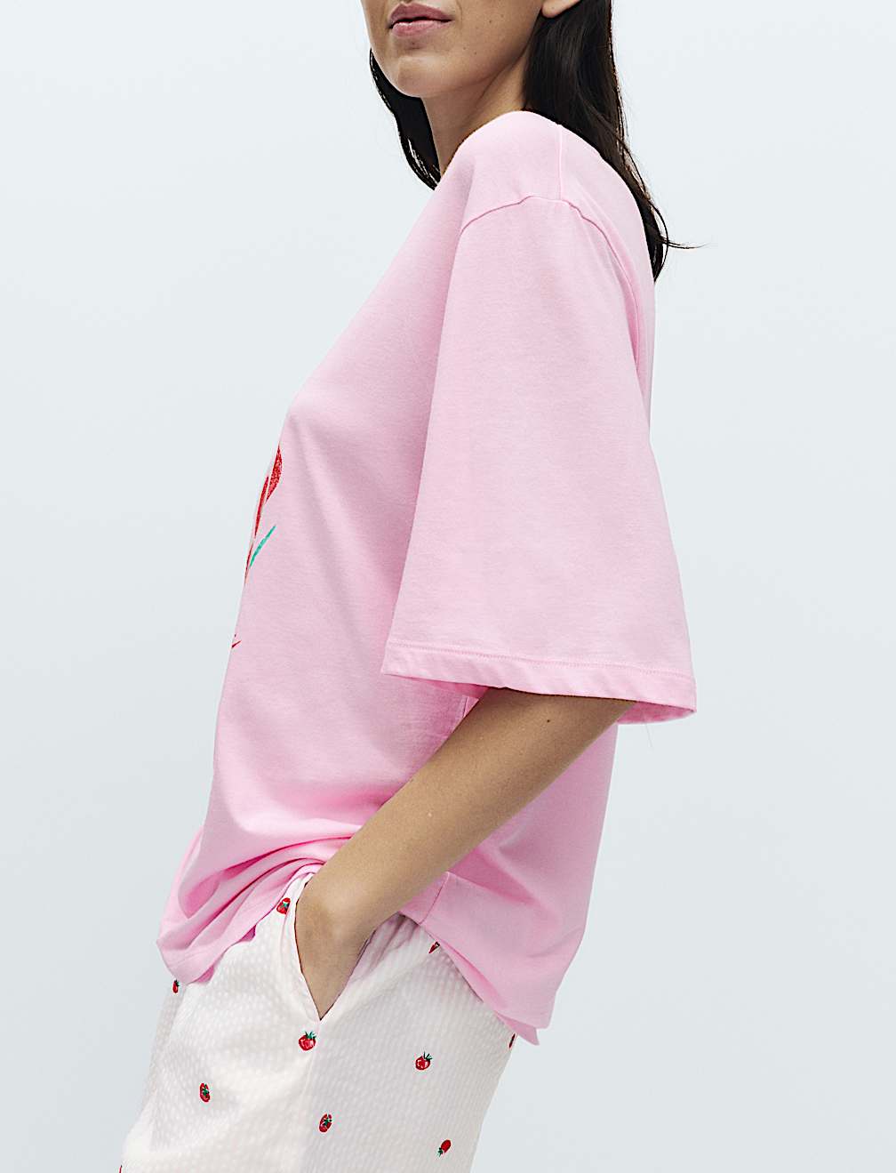 Cotton Modal Tomato Print Pyjama Top