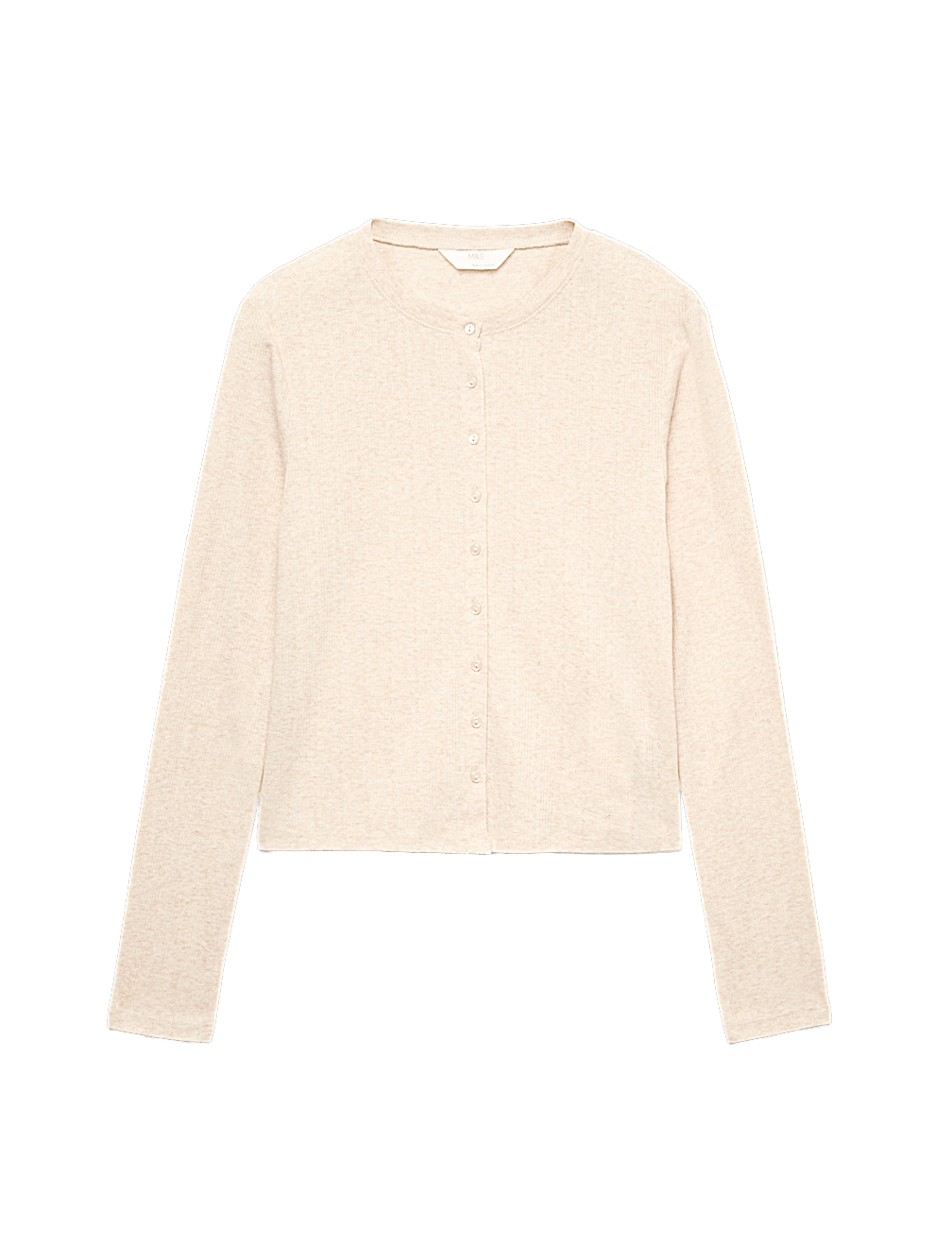 Cotton Blend Pointelle Lounge Cardigan