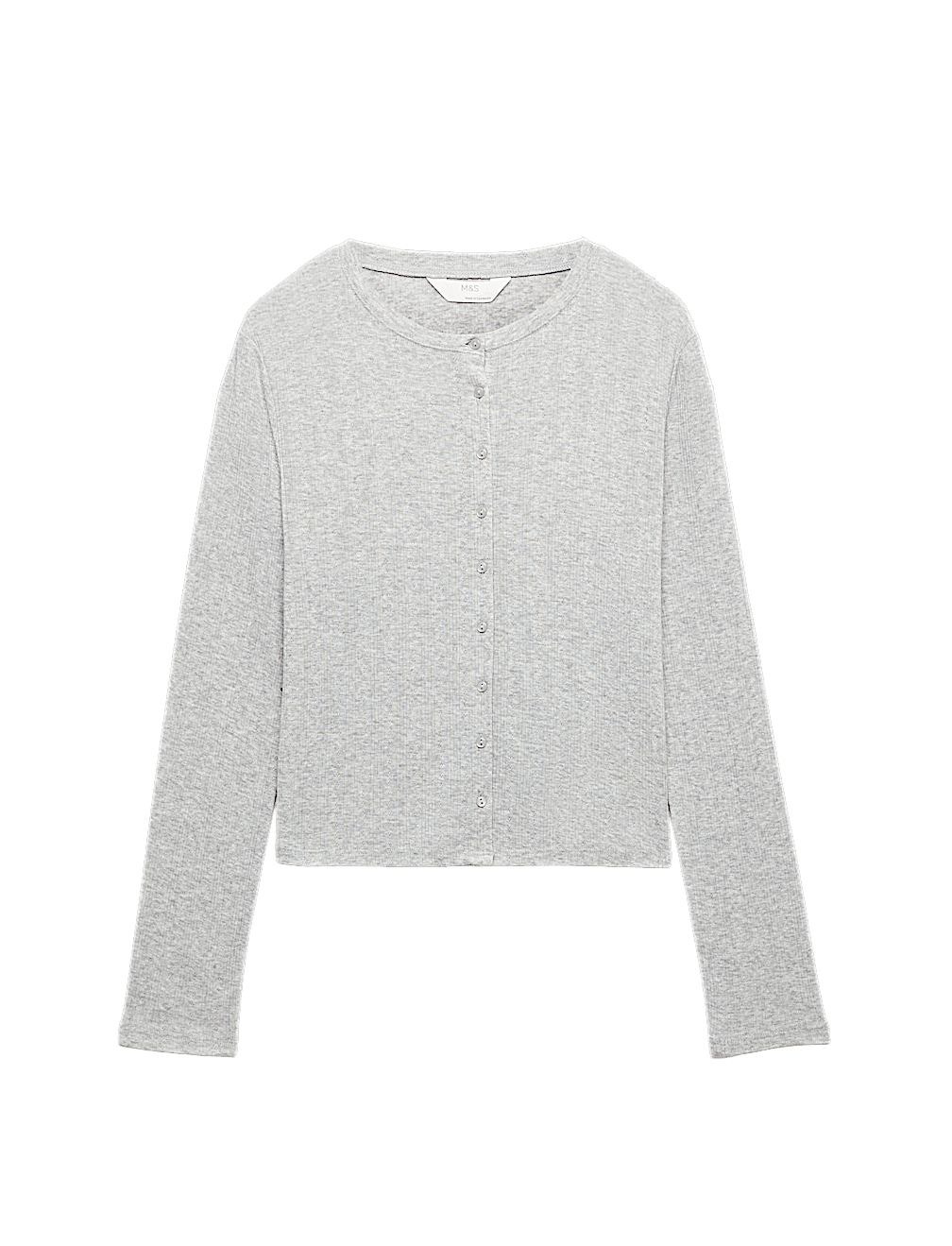 Cotton Blend Pointelle Lounge Cardigan