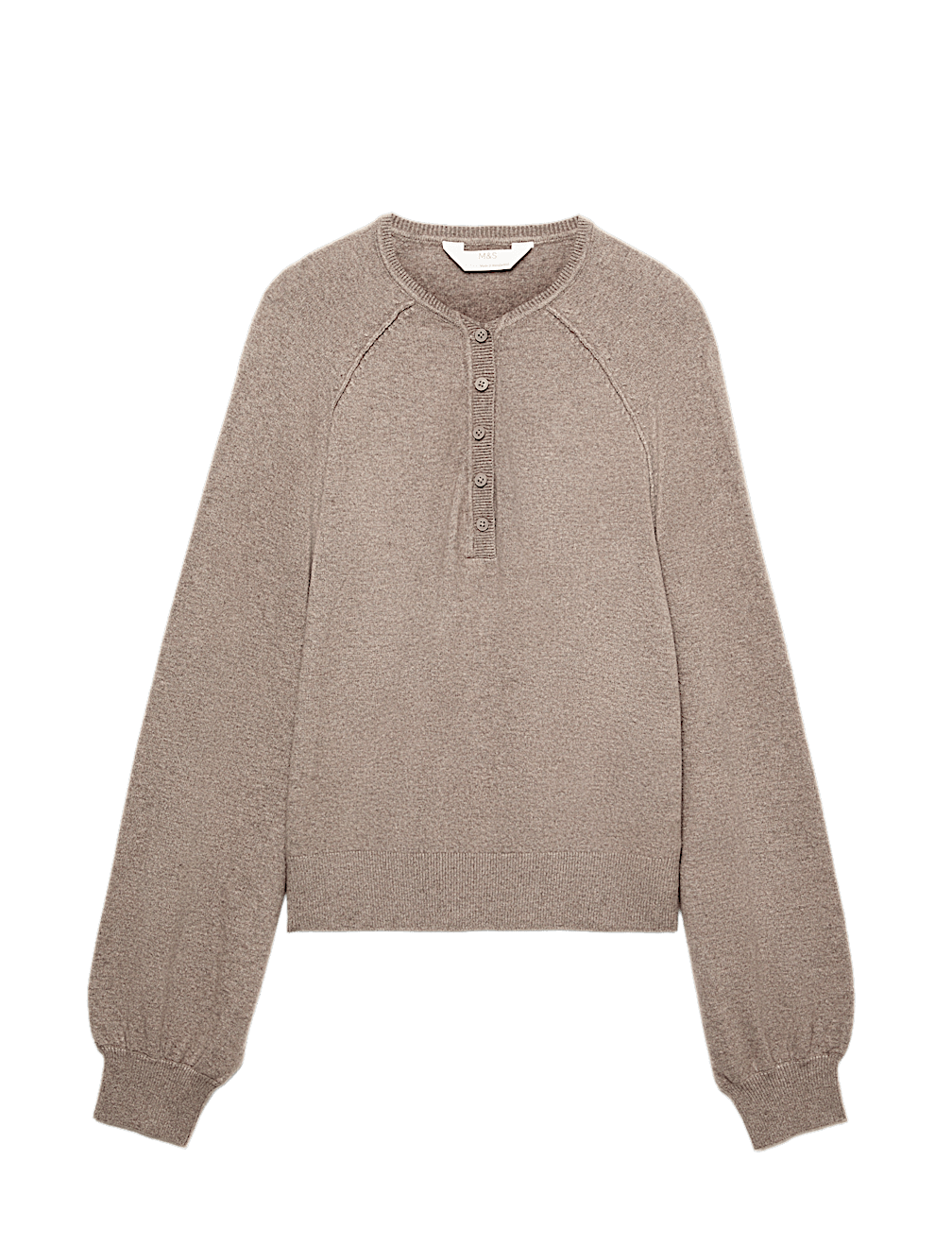 Knitted Oversized Henley Lounge Jumper