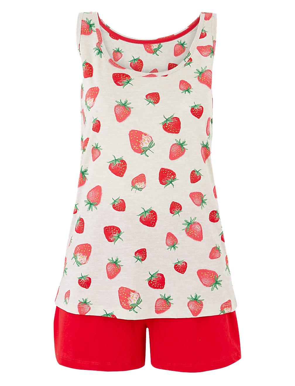 Pure Cotton Strawberry Short Pyjama Set