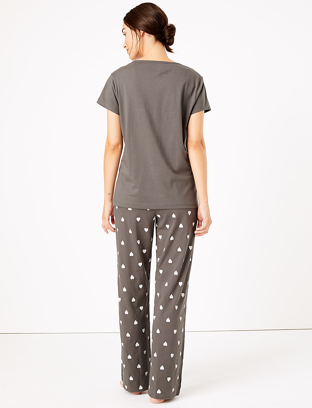 Pure Cotton Heart Print Pyjama Set