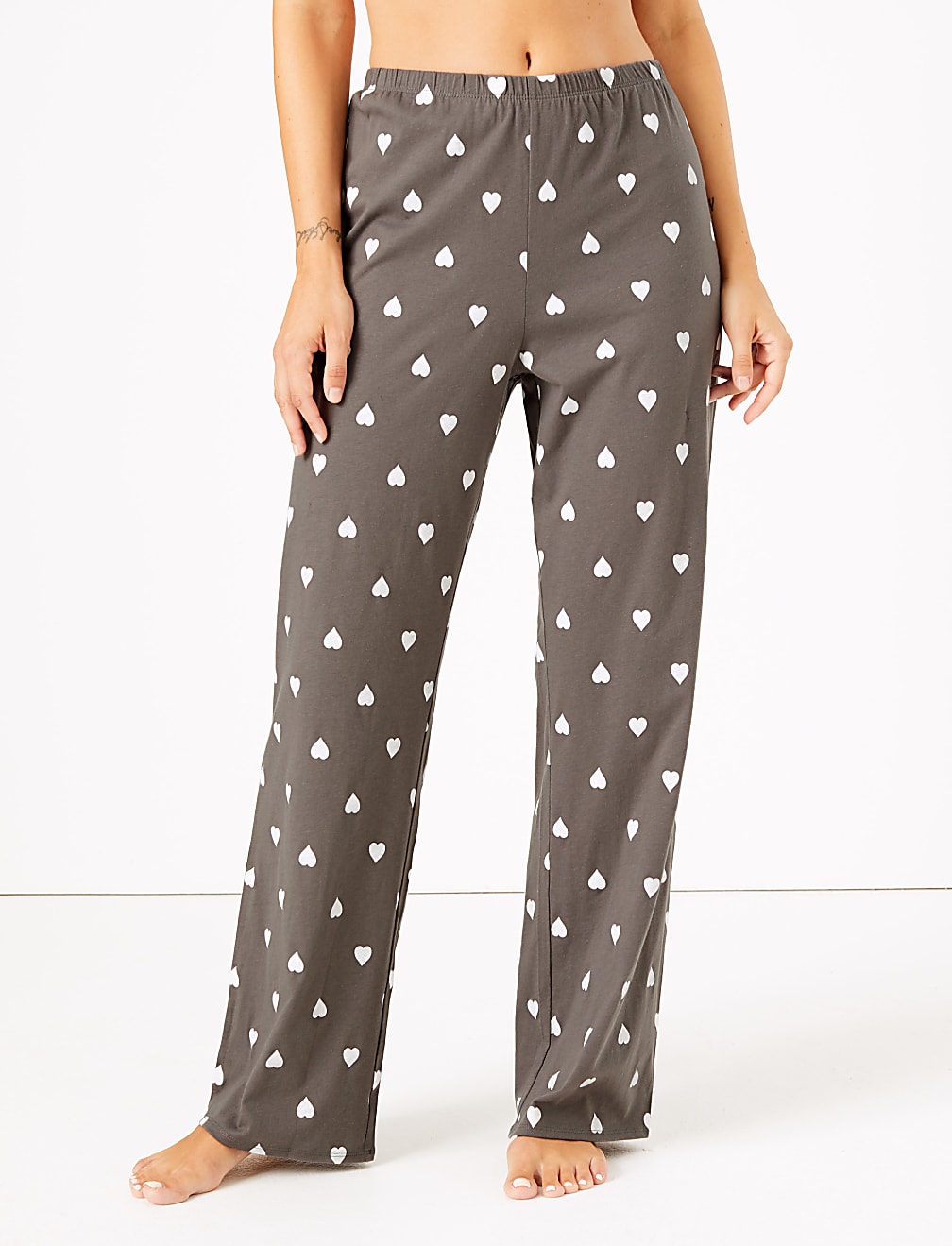 Pure Cotton Heart Print Pyjama Set