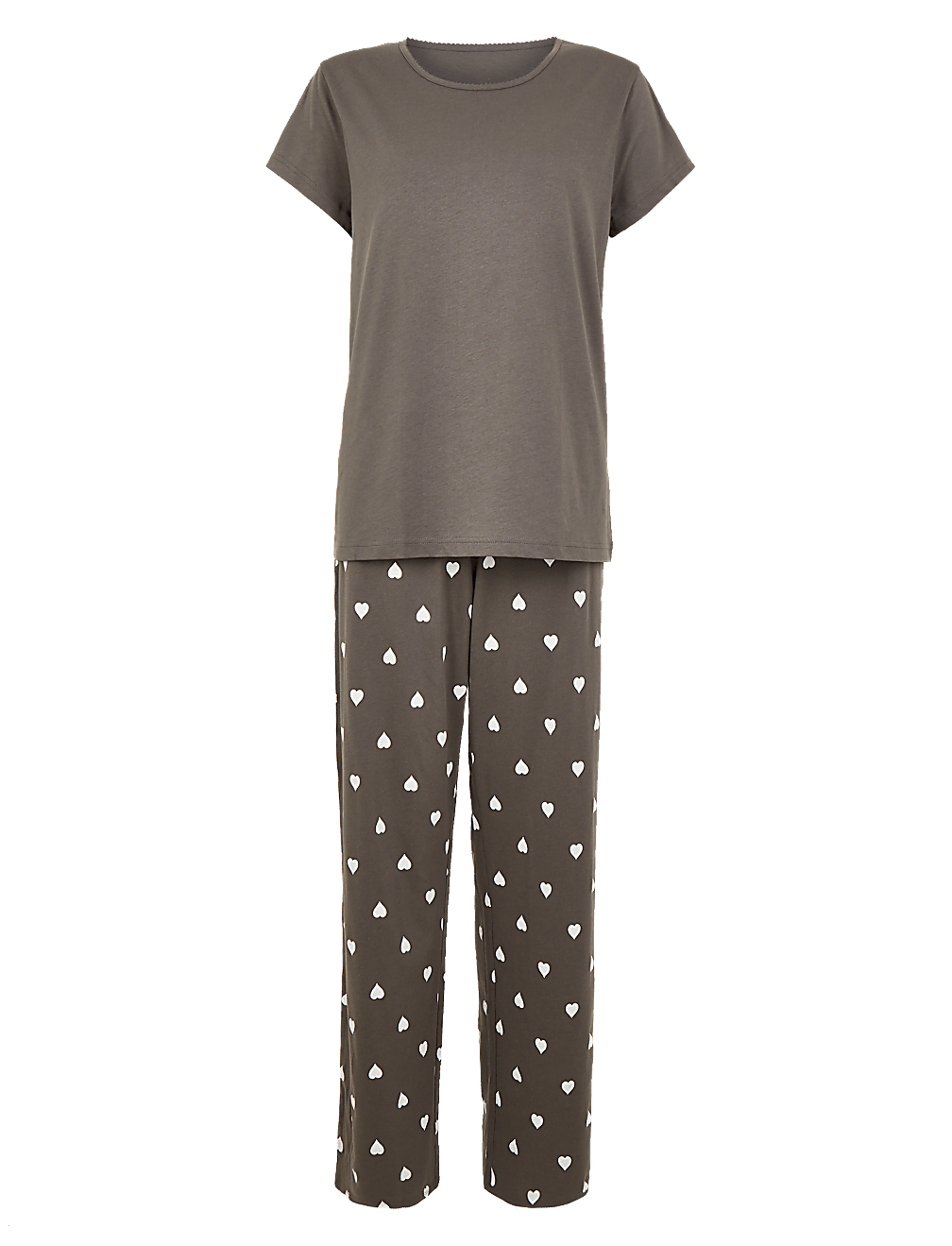 Pure Cotton Heart Print Pyjama Set