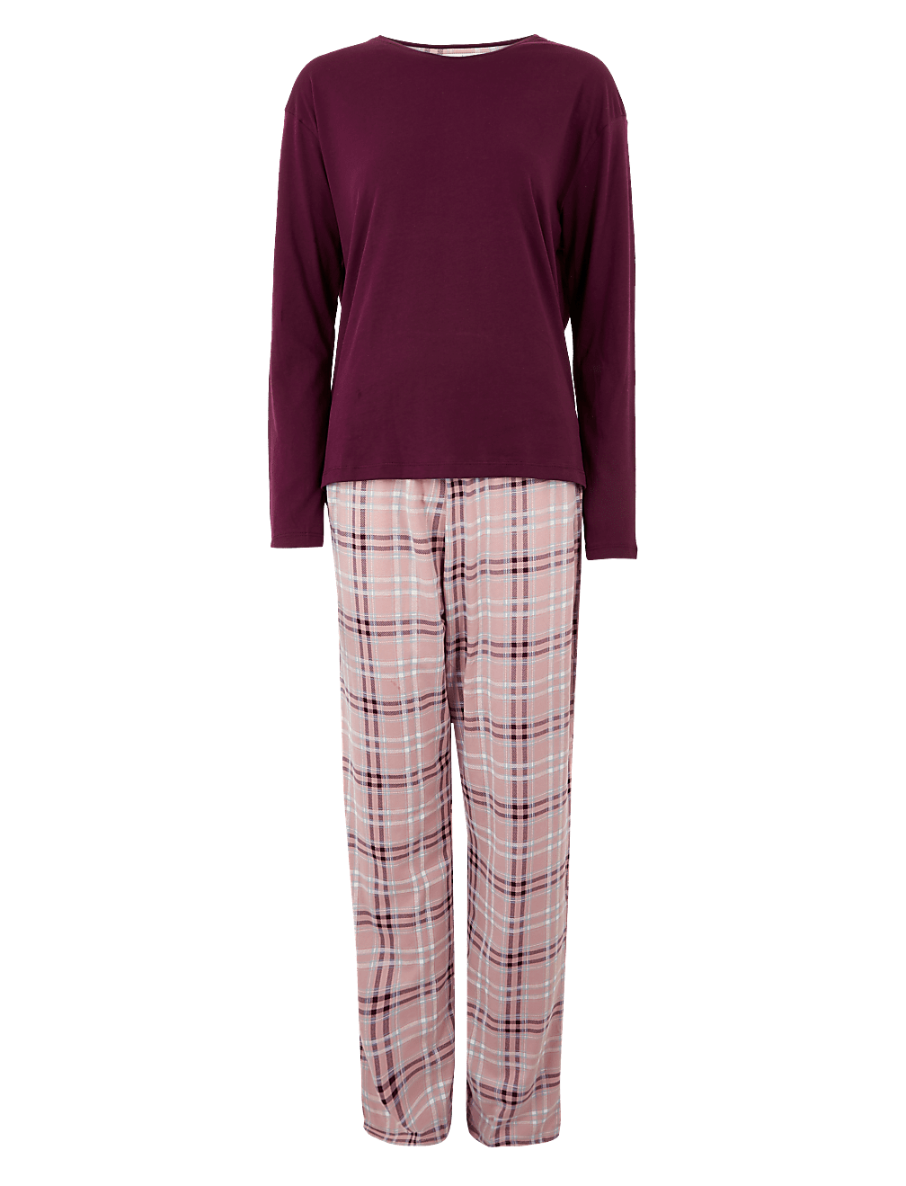 Cotton Checked Print Pyjama Set