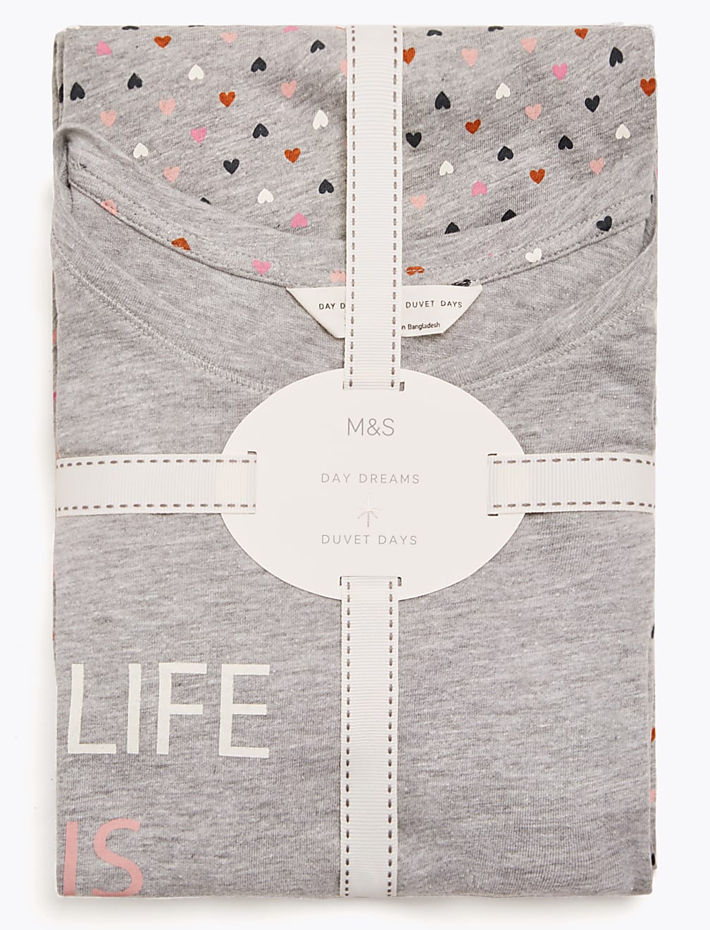 Cotton Life Is Better Slogan Pyjama Set