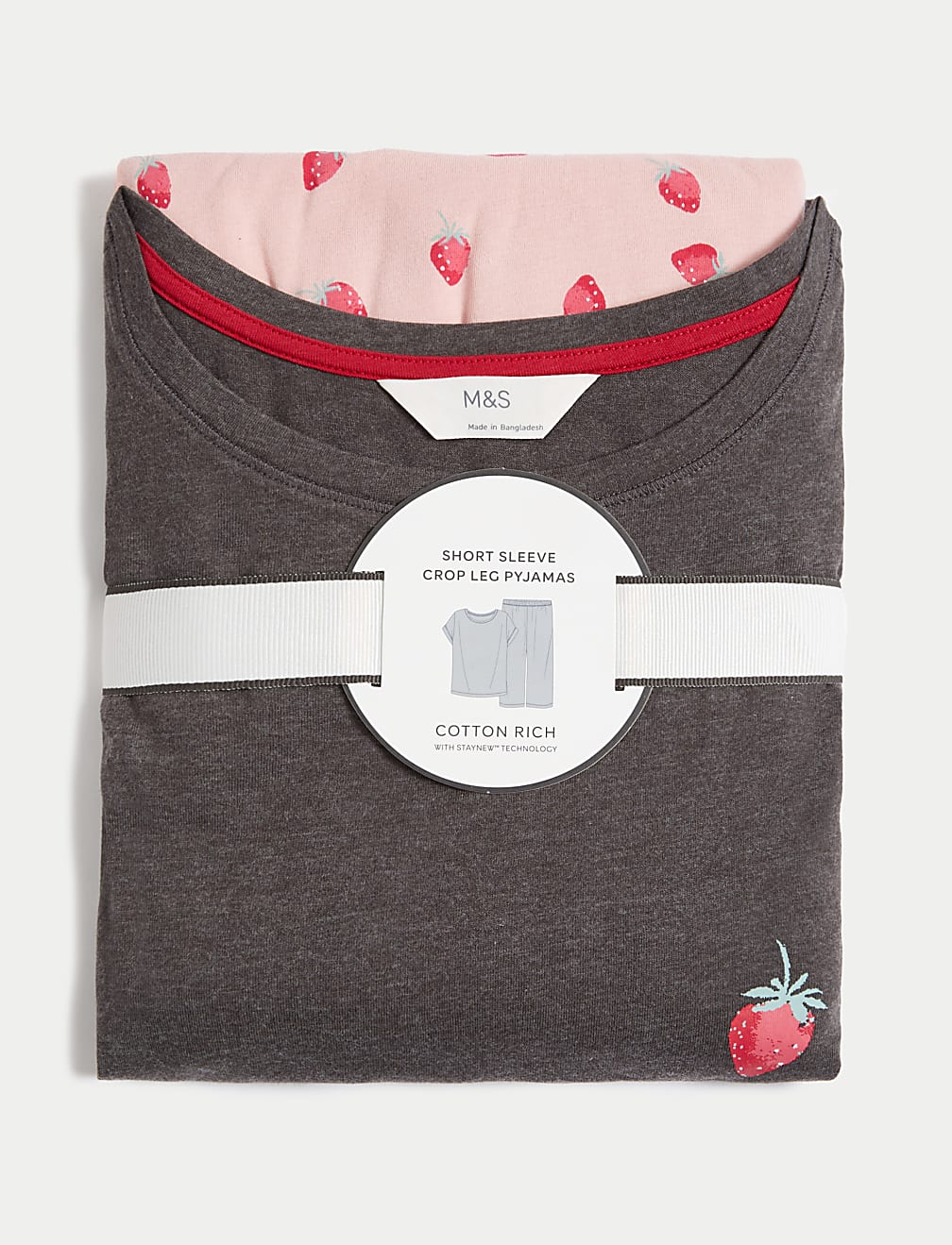 Cotton Rich Printed Cropped Pyjama Set