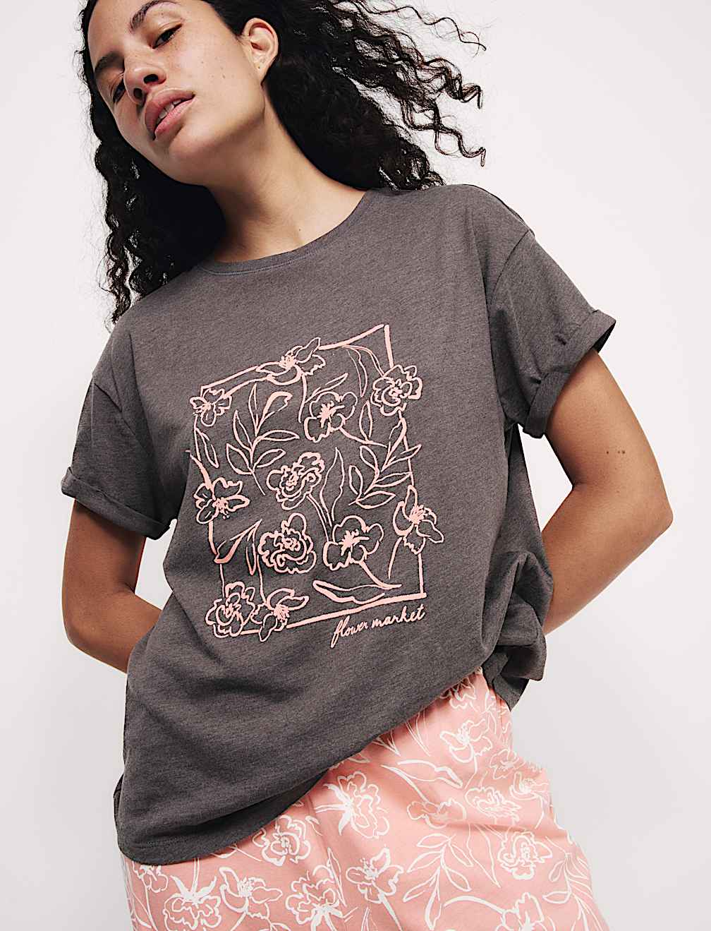 Cotton Rich Printed Pyjama Set