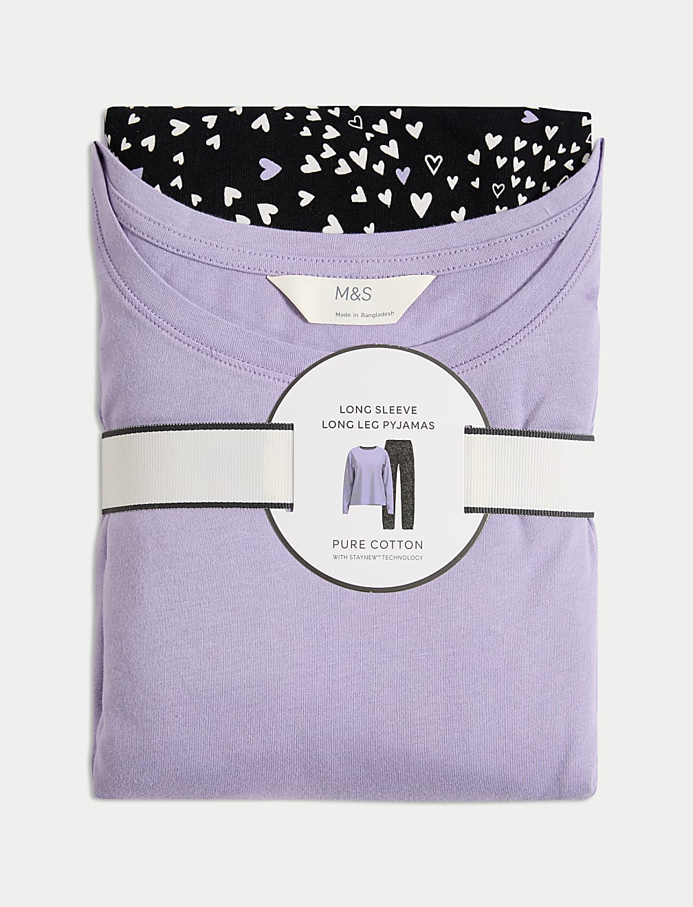 Pure Cotton Heart Print Pyjama Set