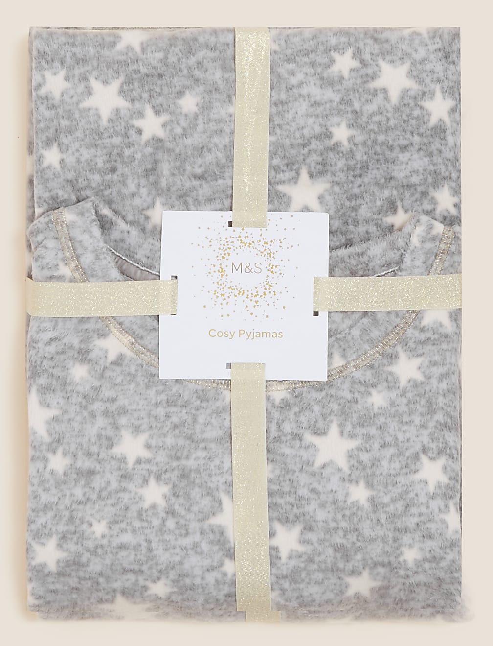 Fleece Star Print Cuffed Pant Pyjama Set