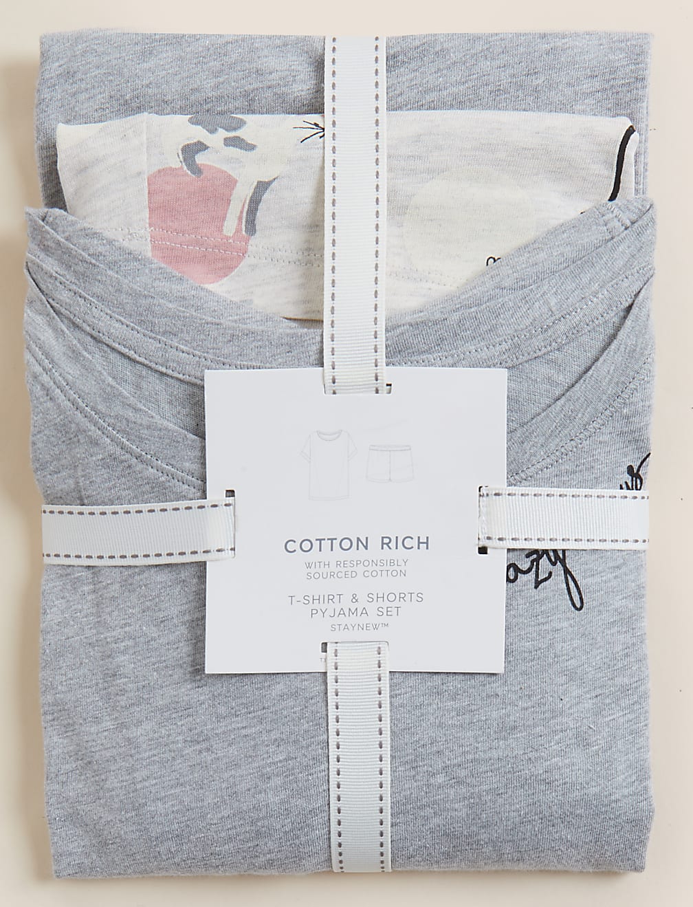 Cotton Rich Cat Print Short Pyjama Set