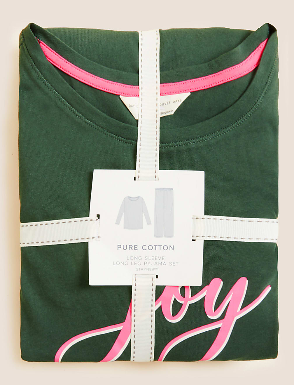 Pure Cotton Joy Slogan Pyjama Set