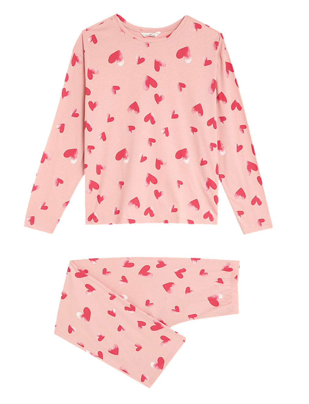 Pure Cotton Heart Print Pyjama Set