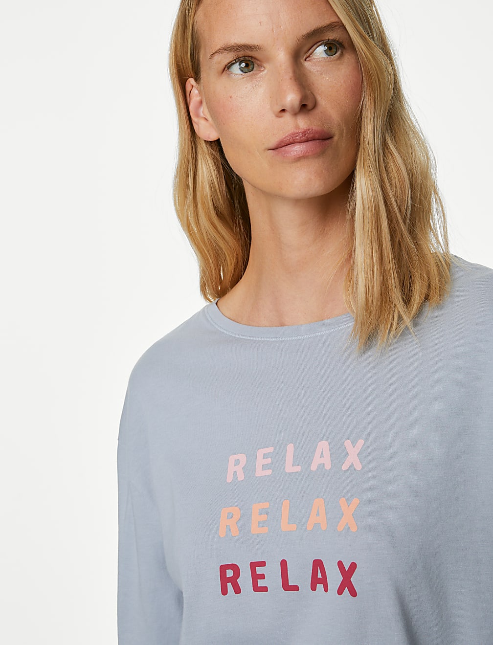Pure Cotton Relax Slogan Pyjama Set