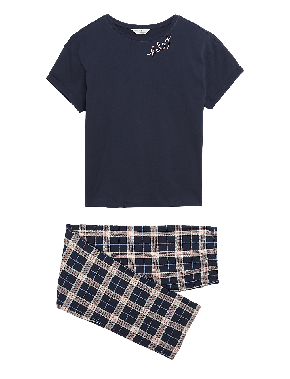 Pure Cotton Checked Pyjama Set