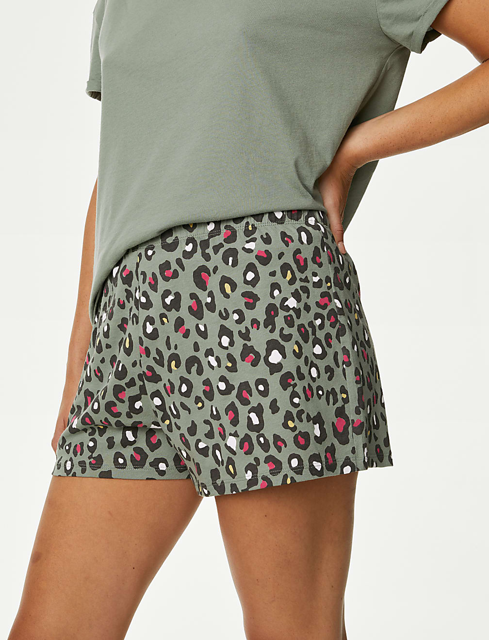 Pure Cotton Leopard Shortie Set