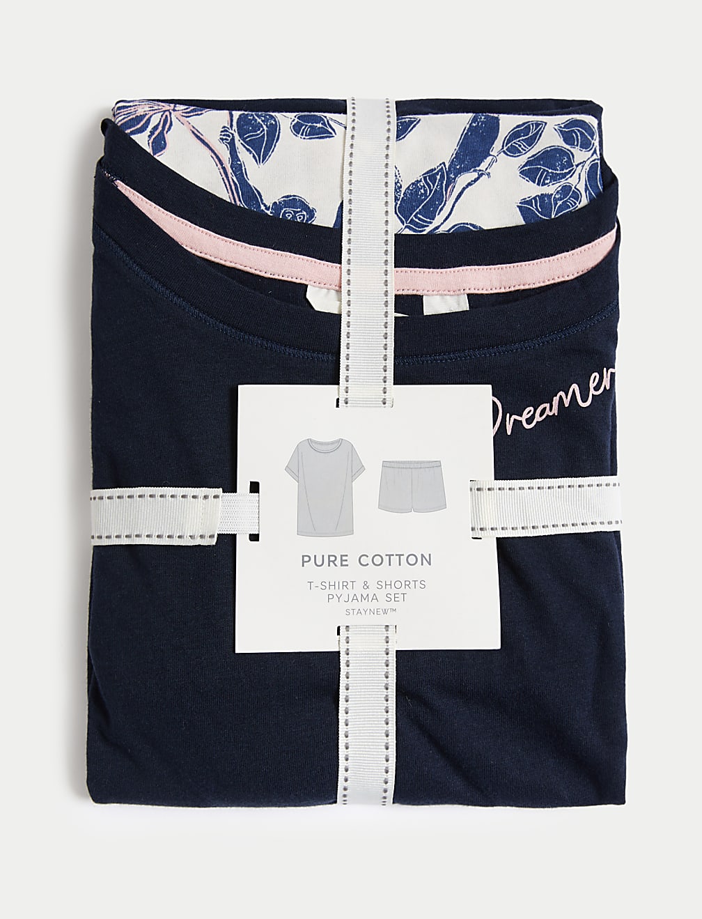 Pure Cotton Floral Shortie Pyjama Set