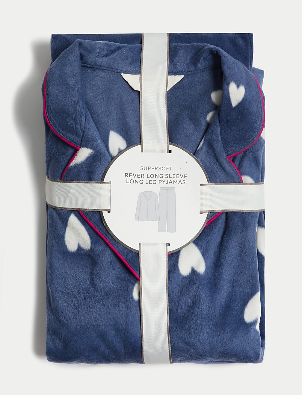 Fleece Heart Print Pyjama Set
