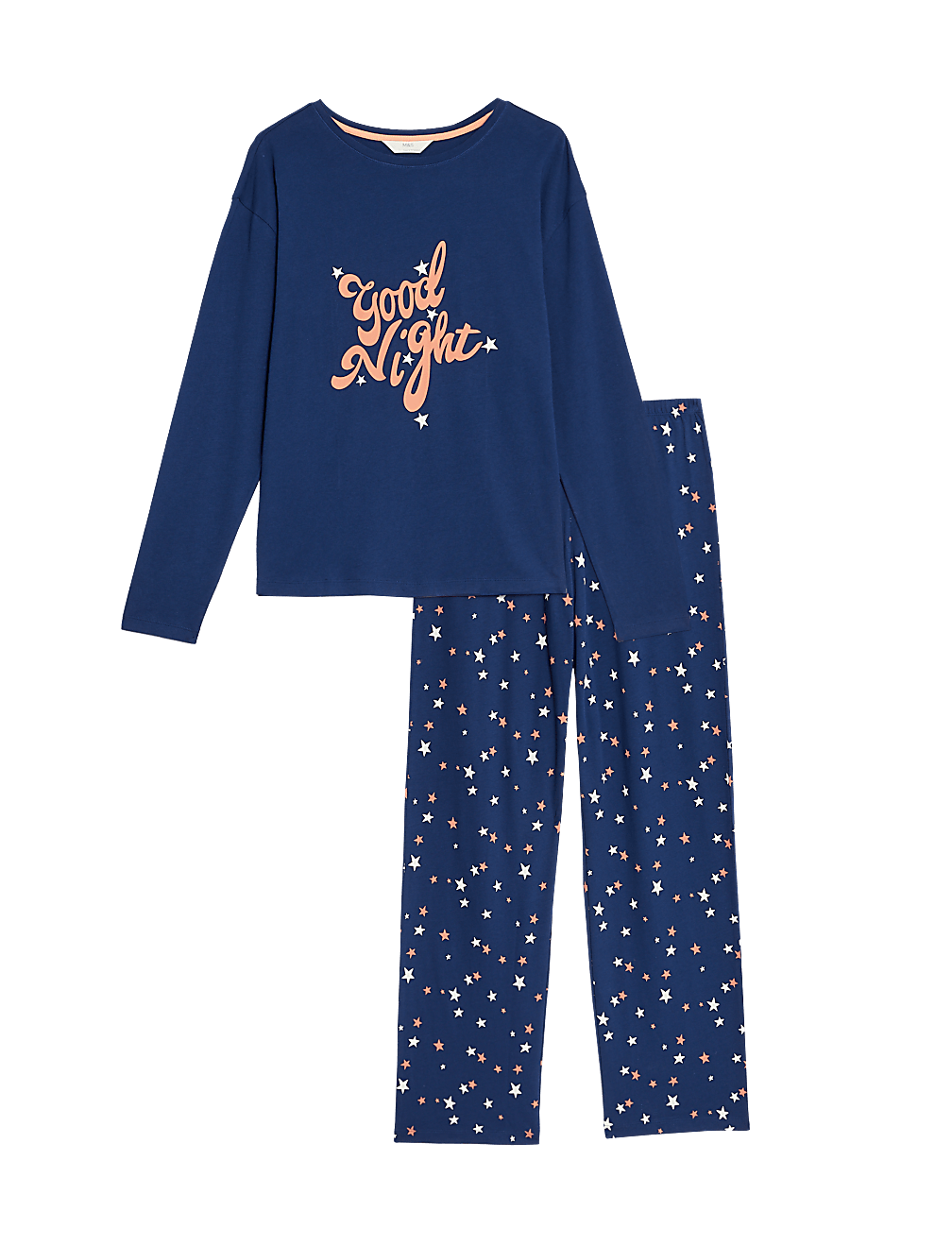 Pure Cotton Good Night Slogan Pyjama Set