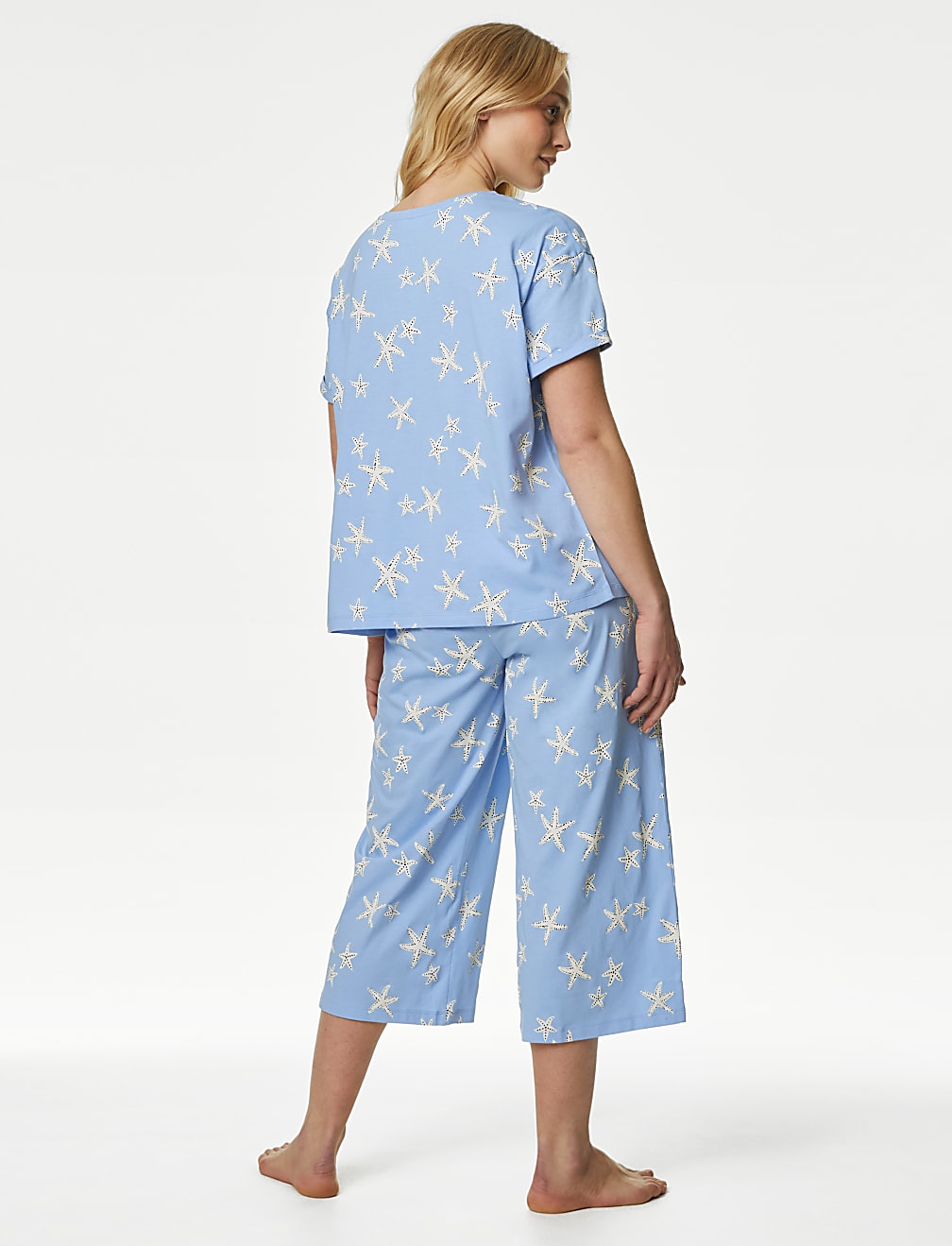 Cotton Rich Crop Leg Pyjama Set