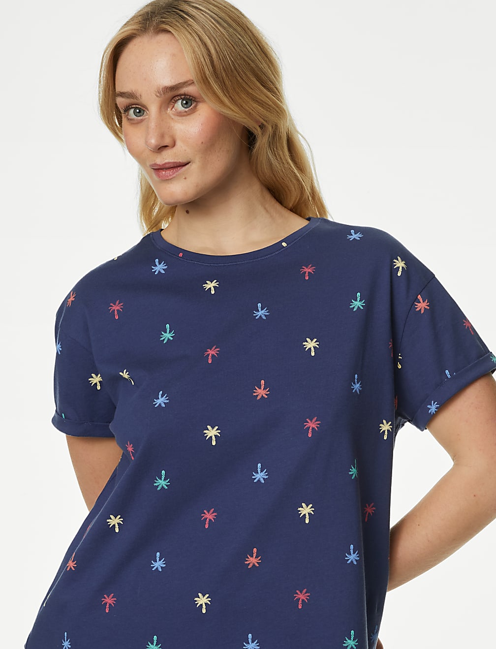 Cotton Rich Crop Leg Pyjama Set