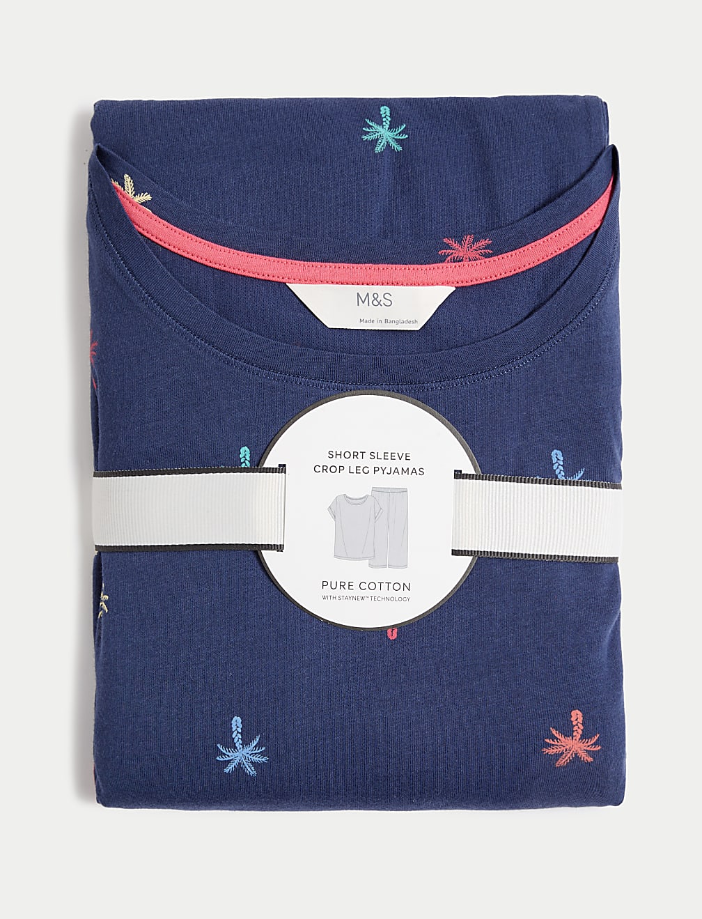 Cotton Rich Crop Leg Pyjama Set