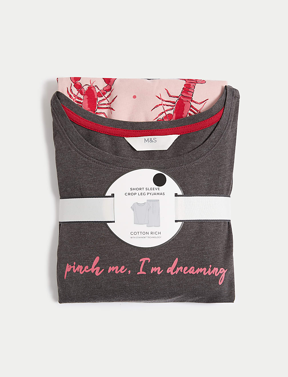 Cotton Rich Crop Leg Pyjama Set