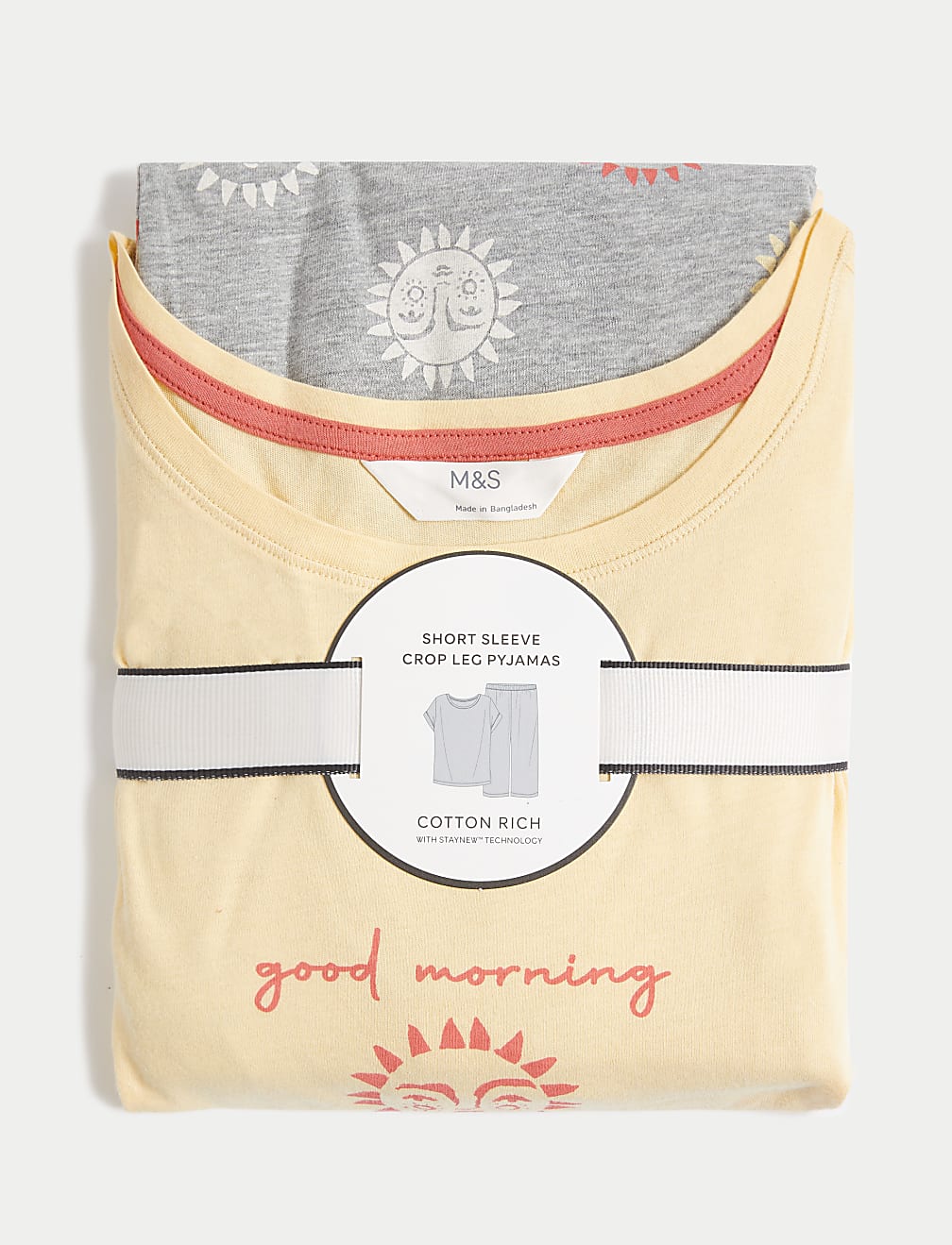 Cotton Rich Crop Leg Pyjama Set